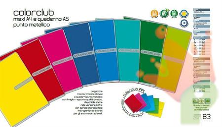 QUADERNO MAXI A4 COLORCLUB BLASETTI RIGO A 10PZ