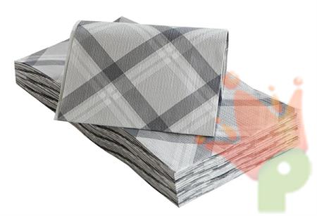 TOVAGLIA IMPERMEABILE 100X100 GOFFRATA SCOZZESE GRIGIO 25PZ