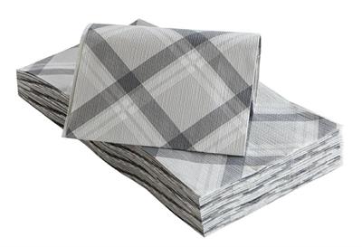 TOVAGLIA IMPERMEABILE 100X100 GOFFRATA SCOZZESE GRIGIO 25PZ