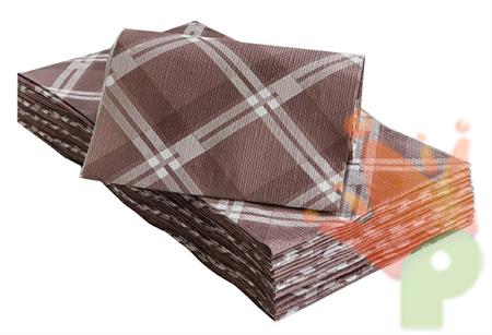 TOVAGLIA IMPERMEABILE 100X100 GOFFRATA SCOZZESE CIOCCOLATO 25PZ