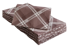 TOVAGLIA IMPERMEABILE 100X100 GOFFRATA SCOZZESE CIOCCOLATO 25PZ