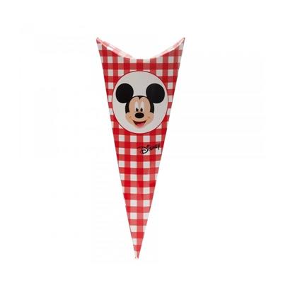 CONO PORTARISO 190 MM MICKEY PARTY ROSSO 10PZ