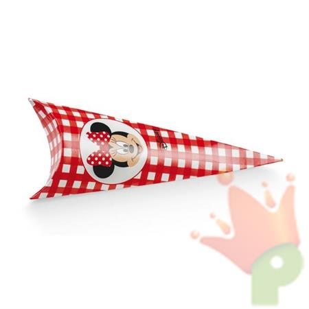CONO PORTARISO 190 MM MINNIE PARTY ROSSA 10PZ