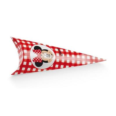 CONO PORTARISO 190 MM MINNIE PARTY ROSSA 10PZ