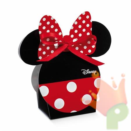 SCATOLINA MINNIE 55X40X105 MM RED & BLACK 10PZ