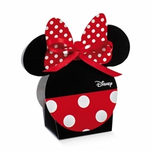SCATOLINA MINNIE 55X40X105 MM RED & BLACK 10PZ