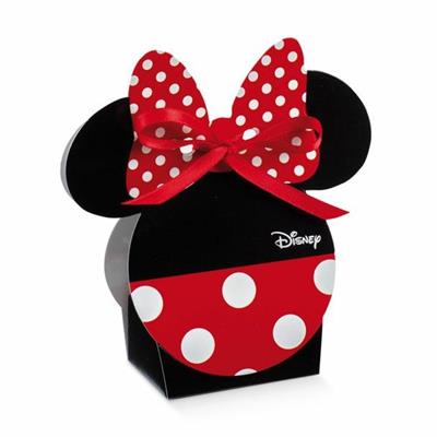 SCATOLINA MINNIE 55X40X105 MM RED & BLACK 10PZ