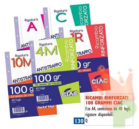 RICAMBI A4 RINFORZATI CIAC RIGO Q