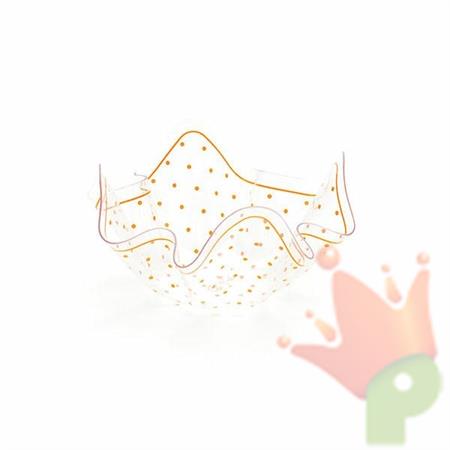 CONTENITORE PET POIS ARANCIO 13X13X7CM
