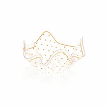 CONTENITORE PET POIS ARANCIO 13X13X7CM