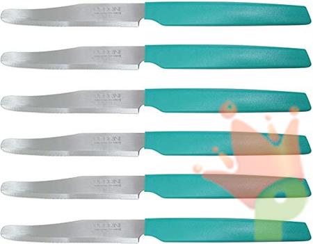 COLTELLI DA TAVOLA AZZURRO 6PZ