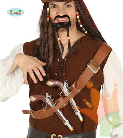 PETTORINA CON DUE PISTOLE PIRATA