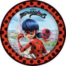 PIATTO 23CM LADYBUG MIRACULOUS 8PZ