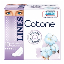 ASSORBENTI LINES COTONE ULTRA ALI X10