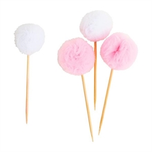 PICKS 10CM TULLE ROSA/BIANCO 8PZ