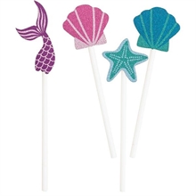 PICKS 10CM IN ACETATO SIRENA GLITTER 8PZ