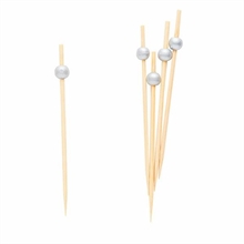 PICKS 12CM PERLE ARGENTO 25PZ