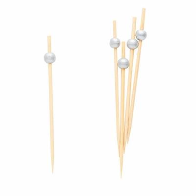 PICKS 12CM PERLE ARGENTO 25PZ