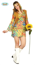 COSTUME HIPPY FIGLIi DEI FIORI  ADULTA TAGLIA  L