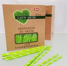 CANNUCCE CARTA BIO VERDE 14,5CM 250PZ
