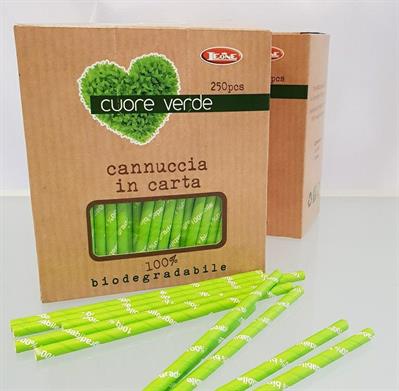 CANNUCCE CARTA BIO VERDE 14,5CM 250PZ