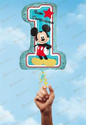 PALLONCINO NUMERO 1 TOPOLINO  48X71CM