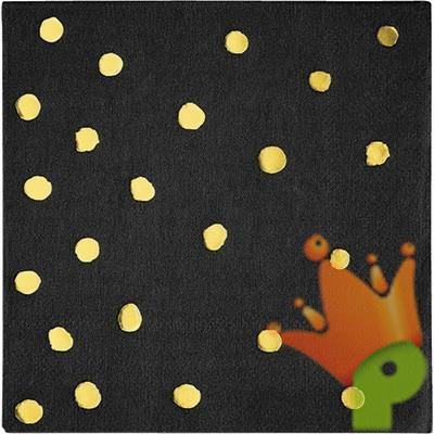 TOVAGLIOLI 25X25 3V NERO POIS ORO 16PZ