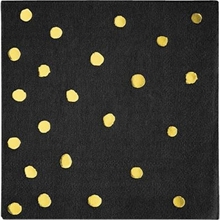 TOVAGLIOLI 25X25 3V NERO POIS ORO 16PZ