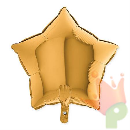 PALLONCINO MYLAR 18INCH 45CM STELLA ORO METAL 5PZ