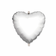 PALLONCINO MYLAR 18INCH 45CM CUORE BIANCO