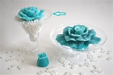 CANDELA ROSA TENERA TIFFANY H.5 D.12CM