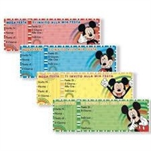 BIGLIETTI INVITO TOPOLINO 15PZ