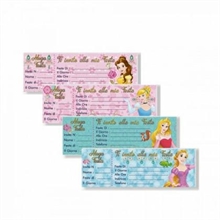 BIGLIETTI INVITI PRINCIPESSE 15PZ