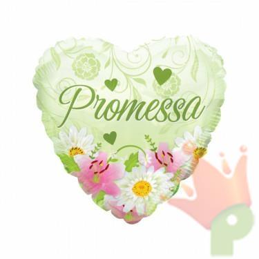 PALLONCINO MYLAR 18INCH PROMESSA CON GIGLI E MARGHERITE