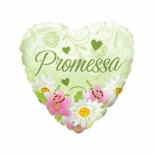 PALLONCINO MYLAR 18INCH PROMESSA CON GIGLI E MARGHERITE