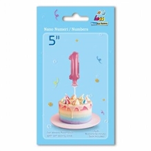 PALLONCINO MYLAR 5INCH 12,5CM NUMERO 1 ROSA