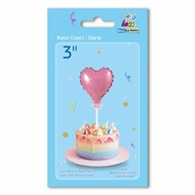 PALLONCINO MYLAR 3INCH 7,5CM CUORE ROSA