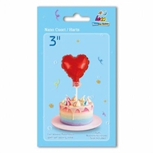 PALLONCINI MYLAR 3INCH 7,5CM CUORE ROSSO