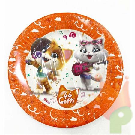 PIATTI 20CM 44 GATTI 8PZ