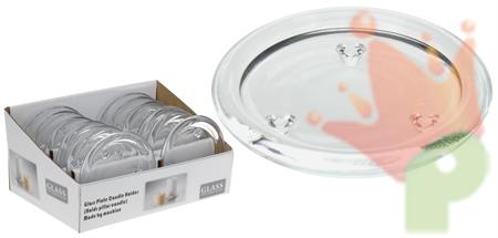PIATTINO PORTA CANDELA IN VETRO 10CM