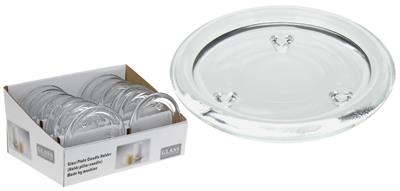 PIATTINO PORTA CANDELA IN VETRO 10CM