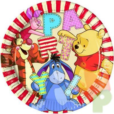 PIATTO 23CM WINNIE ALPHABET 8PZ