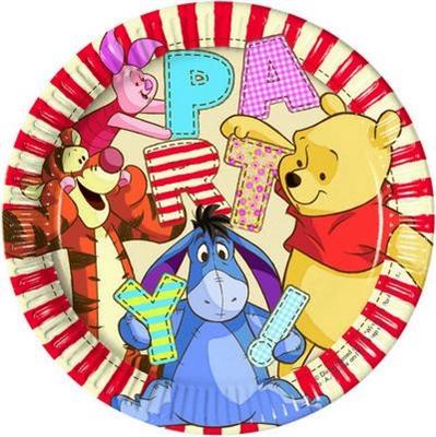 PIATTO 23CM WINNIE ALPHABET 8PZ