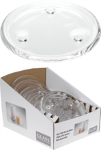 PIATTINO PORTA CANDELA IN VETRO 14CM