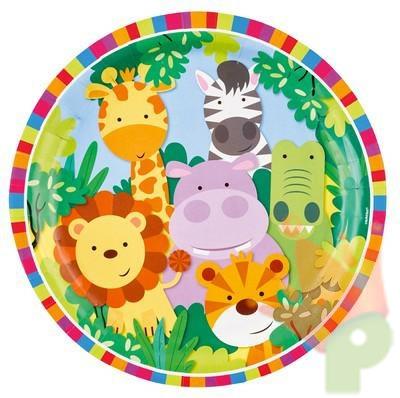 PIATTI 23CM JUNGLE ANIMALS 8PZ
