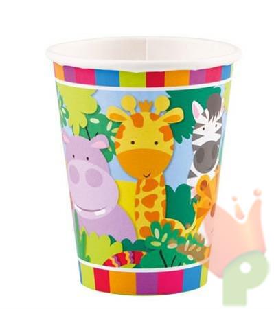 BICCHIERI 266ML JUNGLE ANIMALS 8PZ