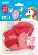 PALLONCINO 9INCH 23CM UNICORN 6PZ