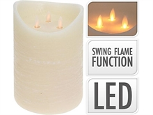 CANDELA AVORIO 15X20CM EFFETTO FIAMMA CON TIMER