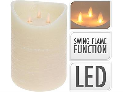 CANDELA AVORIO 15X20CM EFFETTO FIAMMA CON TIMER