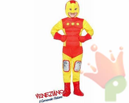 COSTUME SUPEREROE EROE DI FERRO IRON MAN BAMBINO 9-10 ANNI